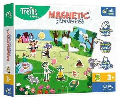 Obrázok produktu pre Puzzle magnetyczne Treflikowy dzień dla dzieci Trefl
