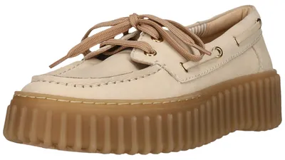 Produktbild von CLARKS Schnürschuhe Torhill Boat mit Contour Cushion-Fußbett 1226B Cream Nubuck 37,5