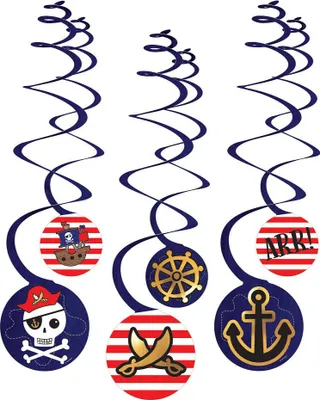 Immagine prodotto di 6 spirali decorative per la festa dei pirati