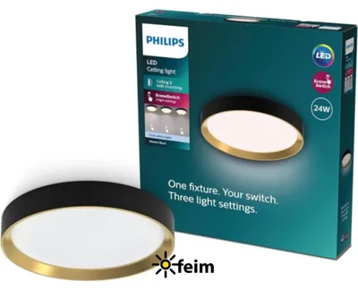 Image de Philips Plafonnier, 24 W, LED, IP20, noir