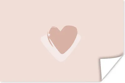 Produktbild von MuchoWow® Poster Sommer - Herz - Rosa 180x120 cm - Fotoplakat