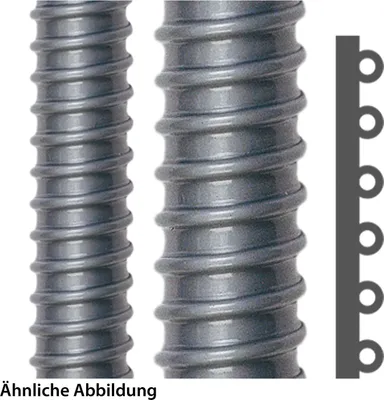 Produktbild von FLEXA GmbH & Co 10201101048, PVC-Rohr, Grau, PVC, IP68, -25 - 100 °C, Deutschland