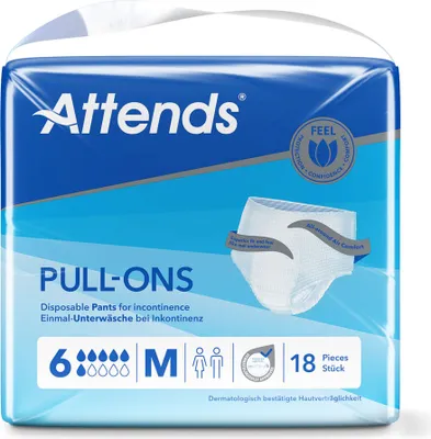 Image de ATTENDS Pull-Ons 6 Medium - 1 paquet de 18 protections