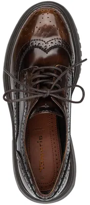 Produktbild von Tamaris Damen Schnürschuh Brogue mit Plateausohle 1-23619-45, Größe:37 EU, Farbe:Braun