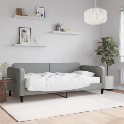 Immagine prodotto di Maison Exclusive - Divano letto con materasso grigio chiaro 90x200 cm in tessuto