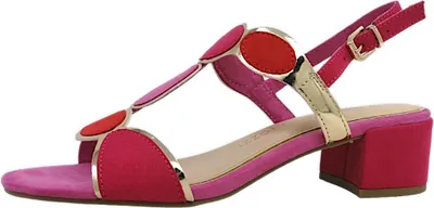 Image de Sandales d'été pour femmes Marco Tozzi, couleur rose vif, style décontracté