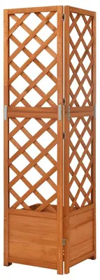 Produktbild von vidaXL Eck-Spalier mit Pflanzkasten 40x40x150cm Massivholz Tanne