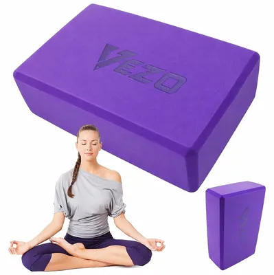 Obrázok produktu pre Joga blok joga kocka yoga blok penový EVA blok fialový 23 x 15 x 7,5 cm VEZO