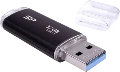 Zdjęcie produktu dla Silicon Power Blaze B50, 32 GB, USB Typu-A, 3.2 Gen 1 (3.1 Gen 1), Łożysko tulejowe, 8,3 g, Czarny