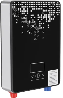 Obrázok produktu pre Elektrický ohrievač vody, s nastaviteľnou teplotou, univerzálna inštalácia, čierna farba, 220V