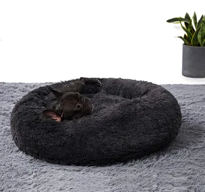 Immagine prodotto di Cuccia a forma di ciambella per cani di piccola taglia, lavabile, 60 cm