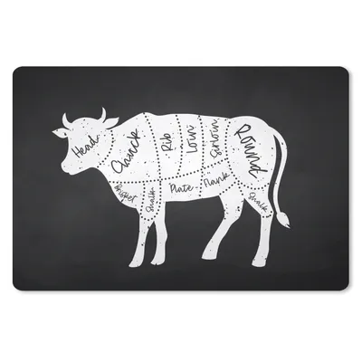 Produktbild von MuchoWow® Mauspad Mousepad Kuh - Küche - Fleisch 27x18 cm - Mousepads - Maus Mat - Pad - Mausunterlage - Büroartikel - Desk Matten