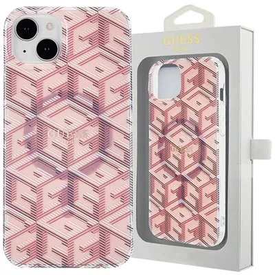 Produktbild von Guess GUHMP15MHGCUSTGP iPhone 15 Plus / 14 Plus 6.7" pink hardcase IML GCube MagSafe Schutzhülle