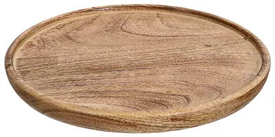 Produktbild von Dekoteller Ø30x2,5cm Mangoholz rund Dekoschale Naturprodukt rustikal Dekoobjekt Holzdekoration Teller Holzteller Wohndeko