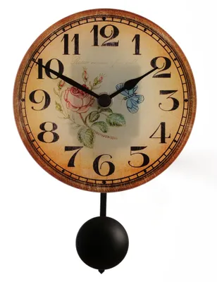 Produktbild von SELVA SELVA Funk-Pendelwanduhr Glas Mering