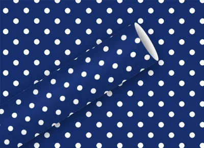 Produktbild von Braun & Company Geschenkpapier Kollektion Punkte blau 2 m x 70 cm