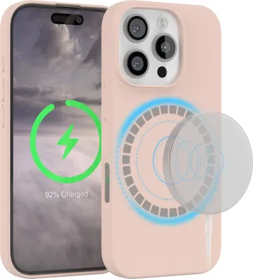 Produktbild von EAZY CASE Silikon MagSafe Handyhülle kompatibel mit Apple iPhone 16 Pro Hülle mit Kameraschutz, Silikonhülle, Schutzhülle Rosa