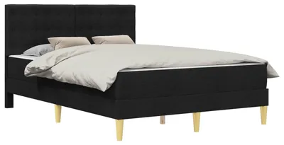 Obrázok produktu pre vidaXL Rám postele s matracom čierny 120 x 190 cm látka