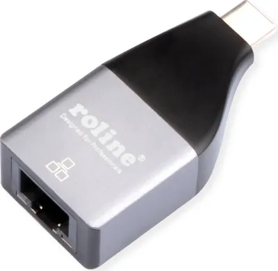 Image de ROLINE 12.02.1110 Adaptateur de câble USB Type C RJ-45 Argent (12.02.1110)