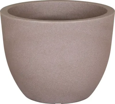 Produktbild von Pflanzkübel geli Rimini Kunststoff Ø 50 cm H 38,5 cm taupe