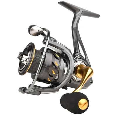 A fishing reel is shown against a white background.