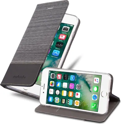 Produktbild von Cadorabo Hülle für Apple iPhone 8 PLUS / 7 PLUS / 7S PLUS Schutzhülle in Schwarz Handy Hülle Etui Book Case Cover