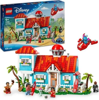 Produktbild von LEGO Disney Lilo & Stitch Strandhaus, Bauset, 43268, 5 Minifiguren