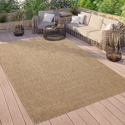 Immagine prodotto di Tappeto da esterno resistente alle intemperie Balcone Motivo orientale Vintage Tinta unita Dimensioni 160x220 cm