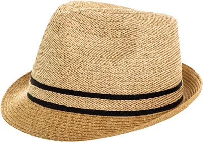 Obrázok produktu pre Slamený klobúk pánsky Fedora Trilby Panama letný klobúk slamený klobúk béžový M 58 cm
