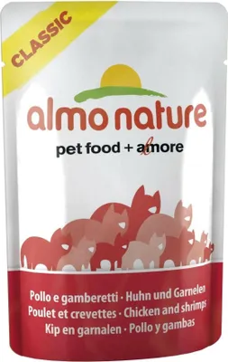 Image de Almo Nature NATURAL - Poulet & Crevettes 55gx24