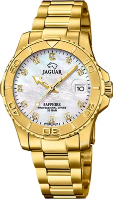 Produktbild von Jaguar Damen Analog Uhr Pro Diver Luxus Edelstahl gold UJ898/1