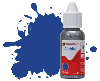 Immagine prodotto di Vernice acrilica Humbrol DB0025 - N. 25 Blu - Opaca - 14 ml