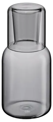 Image de Carafe à eau Cilio avec verre à boire LORENZO, couleur gris