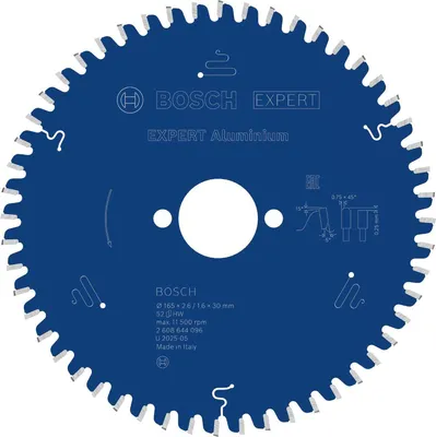 Obrázek produktu pro Pilový kotouč Bosch Expert na hliník, 165 x 30 x 2,6 mm, 52 ks