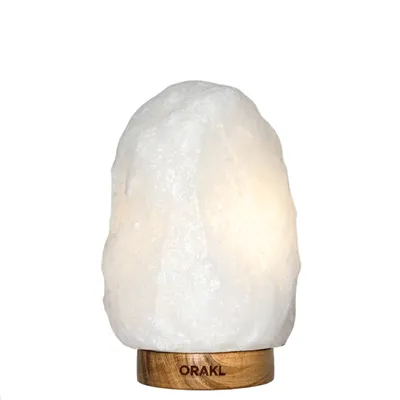 Produktbild von Orakl® - Dimmbare Salzlampe Bliss - 6-8 KG - 100% echtes Salz - Salzkristall-Lampe Weiß - Salzlampe Weiß - Salzstein