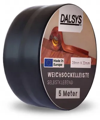Produktbild von Dalsys Weichsockelleiste selbstklebend 5m Schwarz