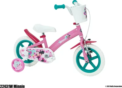 Zdjęcie produktu dla Rower dziecięcy Disney Myszka Minnie 12 cali dla dziewczynki 3-5 lat Różowy