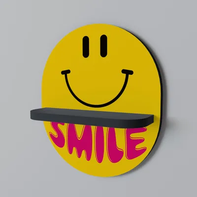Obrázok produktu pre KEEP SMILING Oválna polica čierna