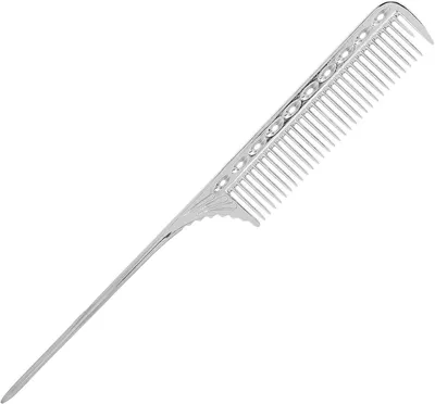 Productafbeelding van Haarkam Pijltje - Kapperskam Styling - Professioneel Kapsel - Lichtgewicht Aluminium - 22.5 cm - Zilver