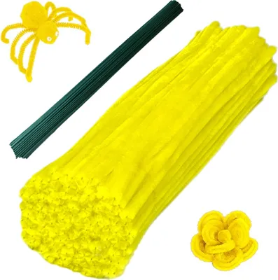 100 Stück Pfeifenreiniger Grün + 100 Wackelaugen – Pipe Cleaner Set Für Kreative DIY Bastelprojekte
