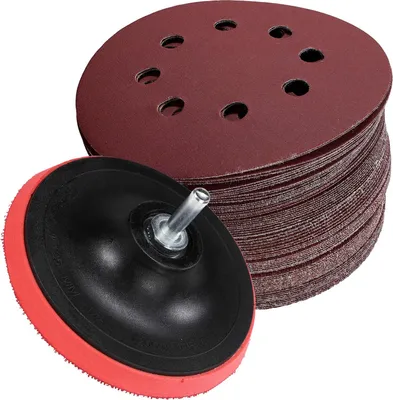 Produktbild von Klett Schleifscheiben Sortiment 125mm 70 Blatt + Schleifteller Winkelschleifer