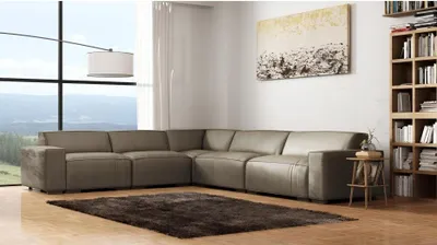 Produktbild von Ledersofa Ecksofa Couch Polster Wohnlandschaft Couchen Eck Sofa Sitz Garnitur