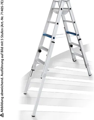 Produktbild von Iller Treppenhausleiter Multilift Ergo Plus eloxiert 2x6 Stufen