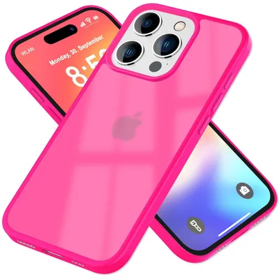 Immagine prodotto di Custodia opaca NALIA per iPhone 16 Pro – Bordo in TPU antiurto e semitrasparente – FUZION (custodia anti-impronte) – Marchio di Berlino – Rosa