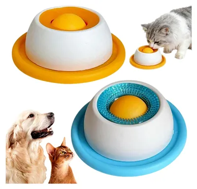 Produktbild von Hund Leckt Futternapf, 2 Stück Lickball für Hunde und Katzen, Hundelickspielzeug, Schleckball für Hunde, Lickimaten für Hunde, für gelangweilte Hunde und Katzen