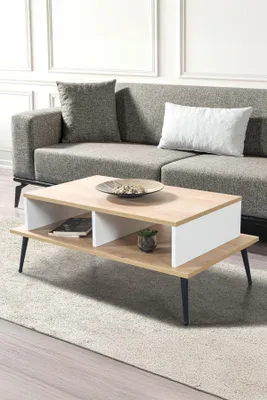 Productafbeelding van Skye Decor, hoogwaardige nesttafel (3 delen) in saffier eikenhout | 100% melamine | Modern design
