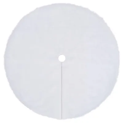 Image de Vidaxl Weihnachtsbaumrock 150 cm artificial fur weiß