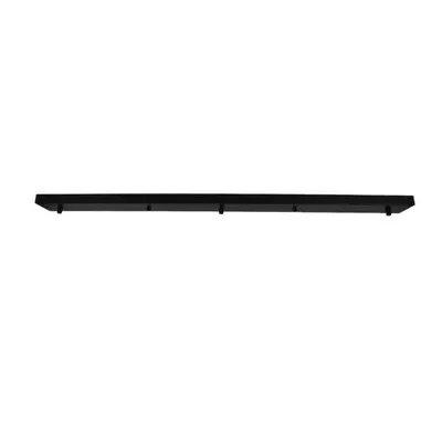 Image de Plaque de plafond suspendue pour lampe, rosace ou barre universelle en métal noir 100cm pour 2 ou 3 lampes