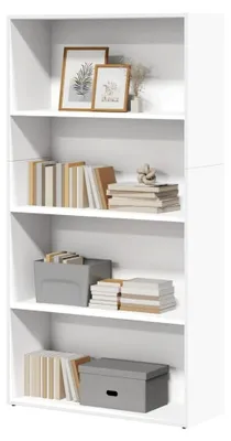 Produktbild von Bücherregal in Weiß, 80 x 30 x 152 cm, Holzregal