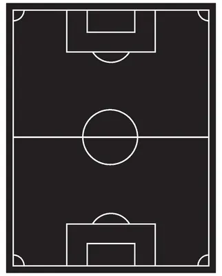 Produktbild von Kreidetafel-Aufkleber – abwischbare Wandaufkleber – Fußballfeld + 4 Flüssigkreiden – 100 x 75 cm